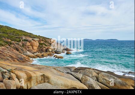 Paesaggio, Spiaggia Di Squeaky, Wilsons Promontory National Park, Victoria, Australia, Oceania Foto Stock