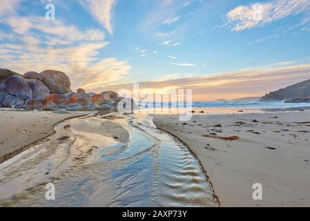 Paesaggio, Whiskey Beach, Wilsons Promontory National Park, Victoria, Australia, Oceania Foto Stock
