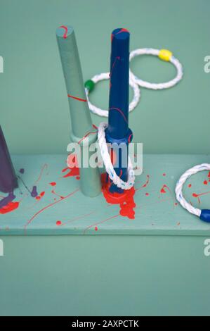 Gioco di lancio fai da te per il compleanno del bambino Foto Stock