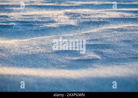 Superficie di neve nel vento Foto Stock