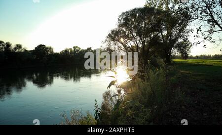 Fiume Sava a Zagabria Foto Stock