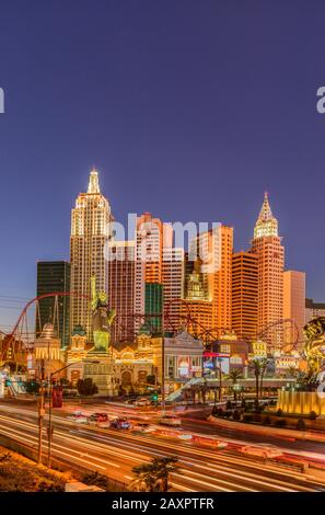 Usa, Nevada, Clark County, Las Vegas, Las Vegas Boulevard, The Strip, New York-New York Hotel And Casino Foto Stock