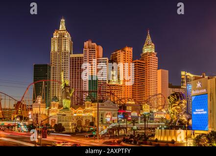 Usa, Nevada, Clark County, Las Vegas, Las Vegas Boulevard, The Strip, New York-New York Hotel And Casino Foto Stock