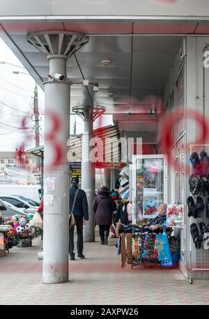 Zhytomyr, Ucraina, commercio di strada nel centro di Zhytomyr. Foto Stock