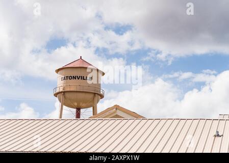 Water Tower situato a Eatonville, Florida USA Foto Stock