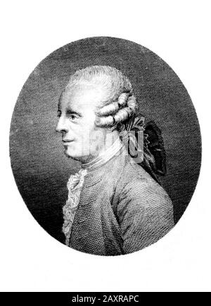 1783 ca , FRANCIA : IL celebre matematico francese , meccanicista , fisico , filosofo e teorico musicale JEAN LE ROND D'ALEMBERT ( 1717 – 1783 ) . Ritratto inciso nel 1789 da stampante francese non intentificata . Fino al 1759 fu anche co-editore con Denis Diderot della ' Encyclopédie '. - ALEMBERT - ILLUMINISTA - ILLUMINISM - ENCICLOPEDIA - ENCICLOPEDISTA - ILLUMNINISMO - ILLUMINISM - FILOSOFIO - FILOSOFIA - FILOSOFIA - parrucca - parruca - Collar - colletto - Profilo - incisione - illustrazione - Dalembert - D' - Archivio - Gembert Foto Stock
