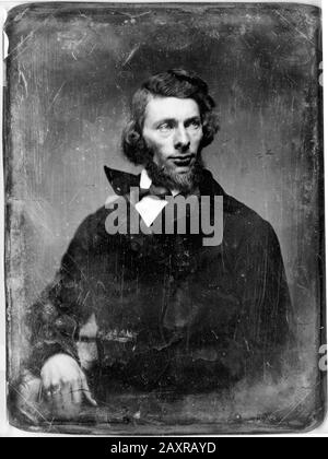 1850 ca , USA : il pittore americano Asher Brown DURAND ( 1796 - 1886 ) . Foto di Mathew B. Brady ( 1823 - 1896 ) .- ARTI - ARTI VISIVE - ARTE - Francia - RITRATTO - ritratti - STORIA - FOTO STORICHE - collarino - colletto - arco - fiocco - cravatta - barba - barba --- Archivio GBB Foto Stock