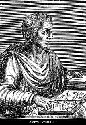 Il celebre scrittore di Roma antica, filosofo e naturalista PLINIO il VECCHIO ( Gaius Plinius Secundus , Pliny the Elder ) (ad 23ca –79 ). Ritratto di incisore non intrisificato, pubblicato nel 1670 . - NATURALISTA - SCIENZA - SCIENZE - SCENZIATO - SCRITORE - LETTERATURA - LETTERATURA - FILOSOFIA - FILOSOFIA - INCISIONE - INCISIONE - ILLUSTRAZIONE - ILLUSTRAZIONE - ANTICA ROMA --- ARCHIVIO GBB Foto Stock