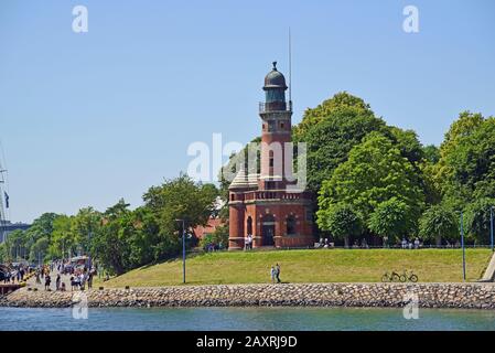 Europa, Germania, Schleswig-Holstein, Kiel, Fjord Di Kiel, Mar Baltico, Faro Holtenau, Ingresso Al Canale Di Kiel, Inaugurato Il 21 Giugno 1895, Foto Stock