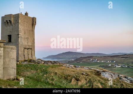 Paesaggio aspro a Malin Head nella contea di Donegal - Irlanda. Foto Stock