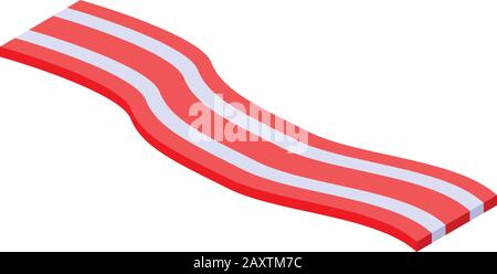 Icona a forma di fetta di granchio hamburger, stile isometrico Illustrazione Vettoriale