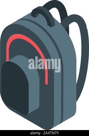 Icona dello zaino sportivo, stile isometrico Illustrazione Vettoriale