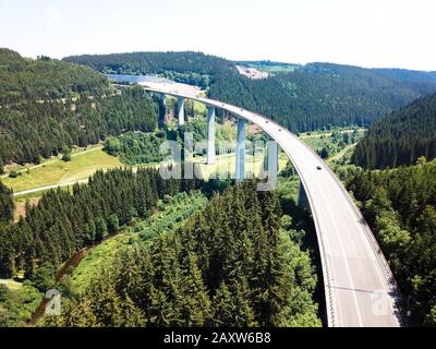 Veduta Aerea Del Ponte Gutachtal, Foresta Nera, Germania Foto Stock