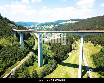 Veduta Aerea Del Ponte Gutachtal, Foresta Nera, Germania Foto Stock