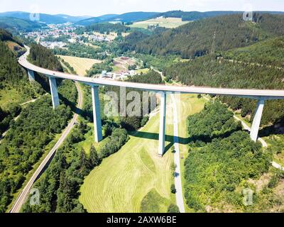 Veduta Aerea Del Ponte Gutachtal, Foresta Nera, Germania Foto Stock