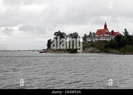 Le isole finlandesi nella baia di Helsinki Foto Stock
