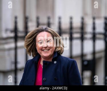 Londra, Regno Unito. 13th Feb, 2020. Anne-Marie Trevelyan MP Segretario di Stato per lo sviluppo internazionale lascia 10 Downing Street, Londra come parte del cabinet di rimpasto credito: Ian Davidson/Alamy Live News Foto Stock