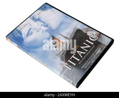 Titanic film con Leonardi DiCaprio e Kate Winslet su DVD Foto Stock