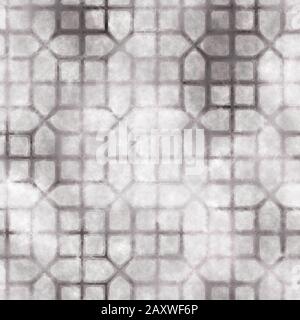 Danni causati dall'acqua, sbavare il geo-pattern sbiadito lavato con inchiostro Foto Stock