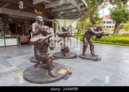 SINGAPORE, Singapore - circa settembre, 2017: strade della città di Singapore, Singapore. Foto Stock