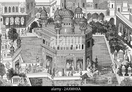 Il Tempio D'Oro, Harmandir Sahib, Gurdwara, Amritsar, Punjab, India Foto Stock