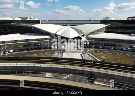 TWA Hotel all'Aeroporto John F. Kennedy di New York, Stati Uniti Foto Stock