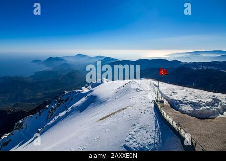 Antalya tahtali montagne e paesaggio in Turchia Foto Stock