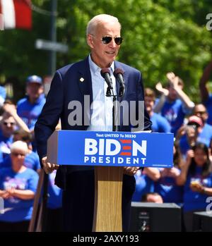 Philadelphia, PA, USA - 18 MAGGIO 2019: Joe Biden Partecipa al Kickoff Campaign Rally di Joe Biden per Le Elezioni presidenziali del 2020. Foto Stock