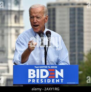 Philadelphia, PA, USA - 18 MAGGIO 2019: Joe Biden Partecipa al Kickoff Campaign Rally di Joe Biden per Le Elezioni presidenziali del 2020. Foto Stock