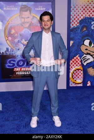 Westwood, CA - 12 FEBBRAIO: Ben Schwartz partecipa allo screening speciale DI LOS Angeles del Paramount 'Sonic The Hedgehog' al Regency Village Theatre il 12 febbraio 2020 a Westwood, California. Foto Stock