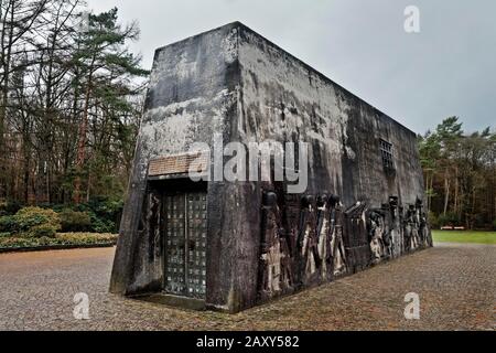 Bittermark Memorial, Memoriale, Artista Karel Niestrath E Architetto Will Schwarz, Dortmund, Ruhr Area, Renania Settentrionale-Vestfalia, Germania Foto Stock