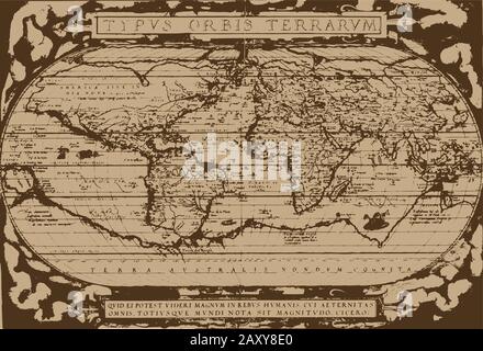 Illustrazione del vettore della mappa dei primi tempi Illustrazione Vettoriale