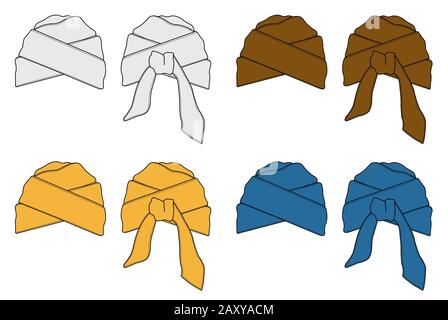 Illustrazione del modello turbante Illustrazione Vettoriale