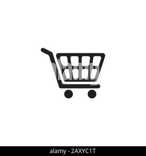 illustrazione dell'icona del vettore del carrello Illustrazione Vettoriale