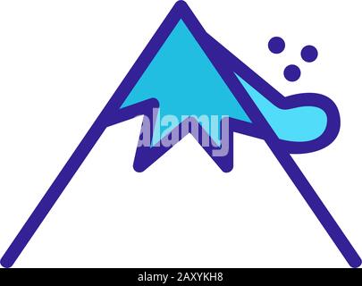 Vettore Icona frana. Illustrazione del simbolo del contorno isolato Illustrazione Vettoriale