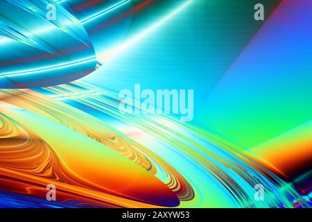 Il frattale Immagine : bei modelli su sfondo chiaro. Foto Stock