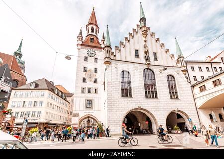 7 agosto 2019, Munchen, Germania: Vista del vecchio municipio di Monaco Foto Stock