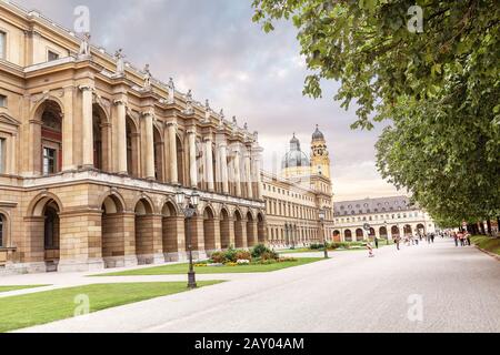 7 Agosto 2019, Monaco, Germania: Palazzo Reale Della Residenza Di Baviera Foto Stock