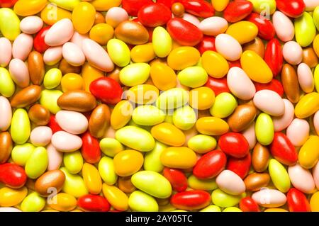 Sfondo costituito di molte colorate Jelly Beans Foto Stock