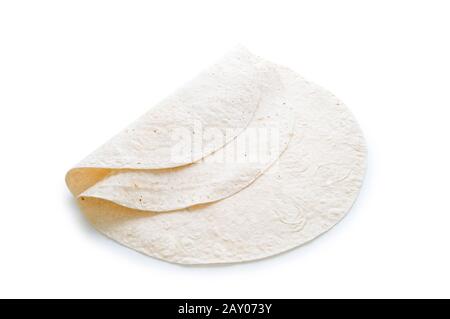 Tradizionale lavash azera (pane) isolato su bianco Foto Stock