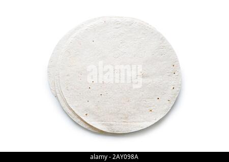 Tradizionale lavash azera (pane) isolato su bianco Foto Stock