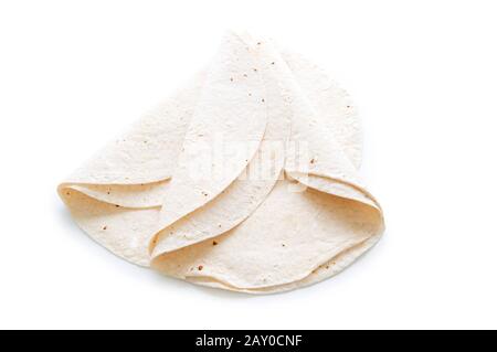 Tradizionale lavash azera (pane) isolato su bianco Foto Stock