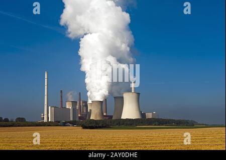 Centrale elettrica alimentata a lignite Neurath Foto Stock