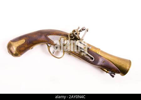 Tromplan pistola flintlock 1900 secolo - arma Tromplan 1900 ceury Foto Stock