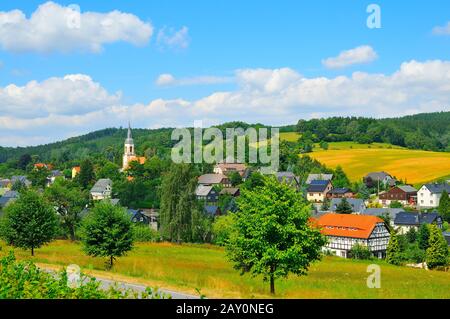 Wehrsdorf in estate Foto Stock