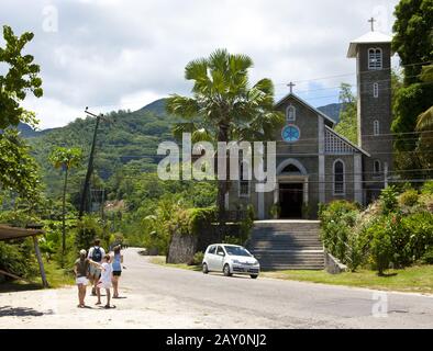 Chiesa di Anse L' Islette Foto Stock