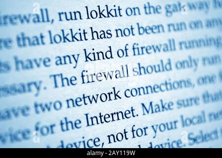 Rete firewall Internet Foto Stock