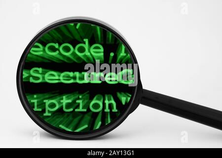 Codice di sicurezza Foto Stock