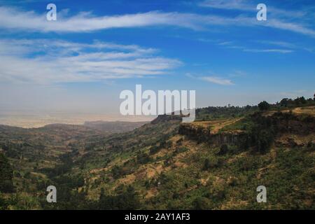 Grande Rift Valley In Uganda. Africa paesaggista Foto Stock