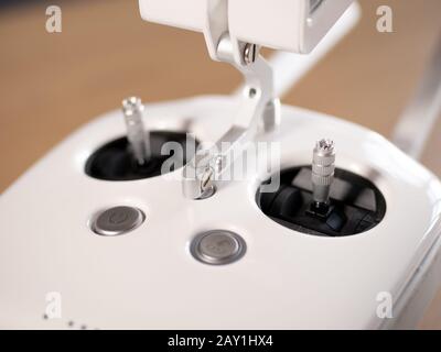 Uk - Feb 2020: Dji Phantom 4 Telecomando Drone Close Up Foto Stock